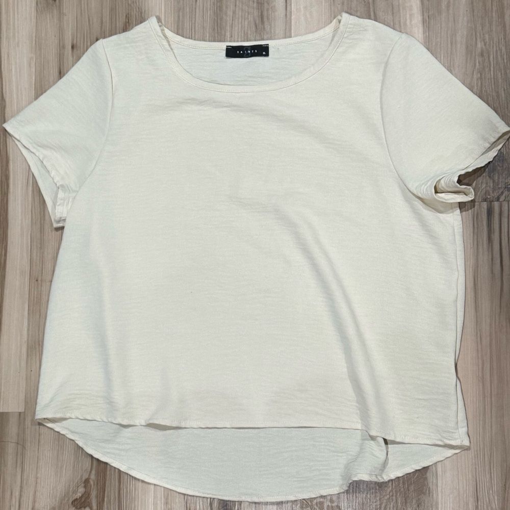 21 Saints Cream Lightweight Short Sleeve Shirt Women’s XL